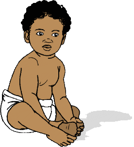 Black Baby Clipart