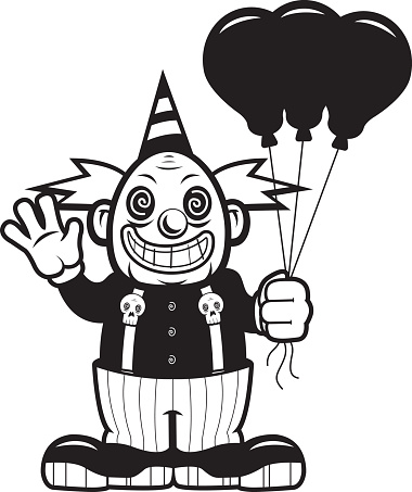 Evil Scary Clown Clip Art Clip Art, Vector Images & Illustrations ...