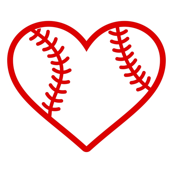Baseball Heart Svg Cuttable Design