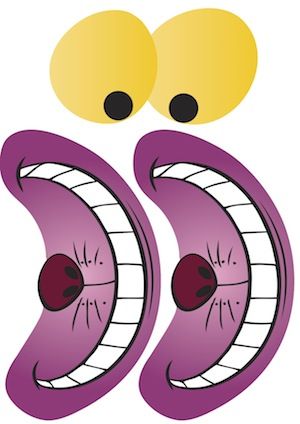 Sheshire cat mouth clipart