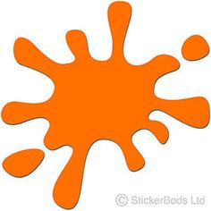 Orange paint splatter clip art