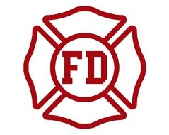 Blank Fire Department Logo Maltese Cross Red free image
