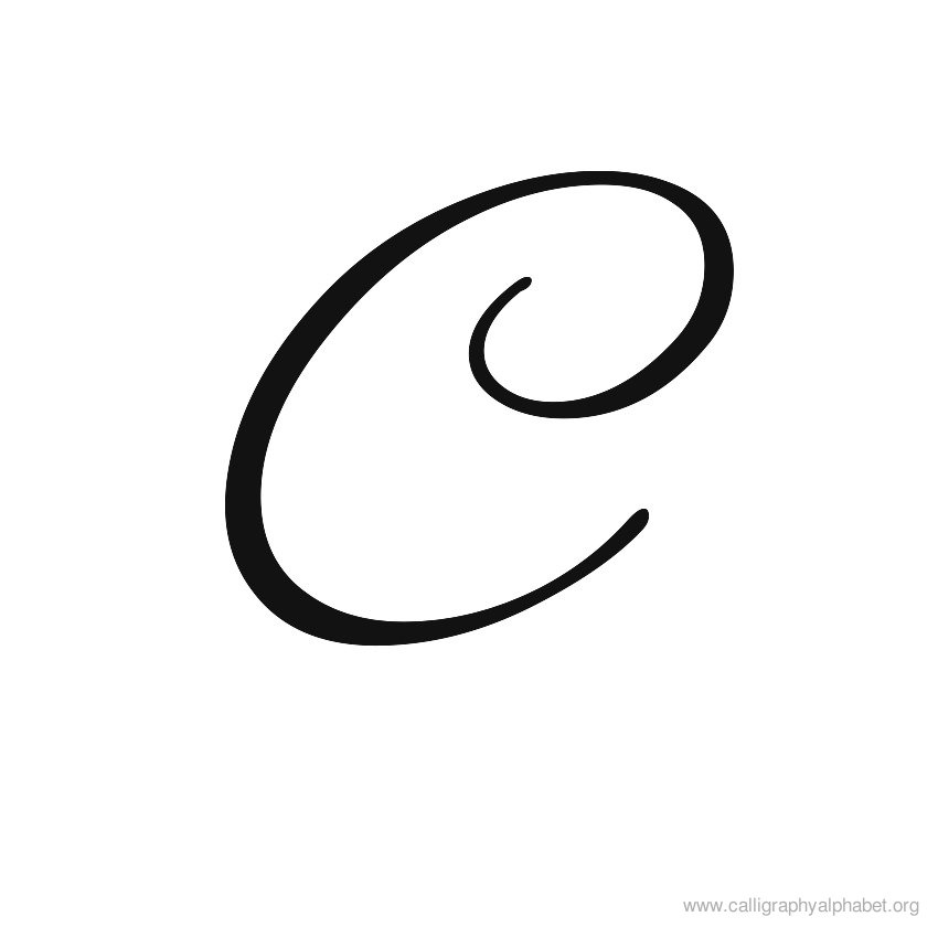 Calligraphy Alphabet C | Alphabet C Calligraphy Sample Styles ...