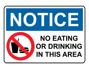 No Eating Or Drinking Clipart