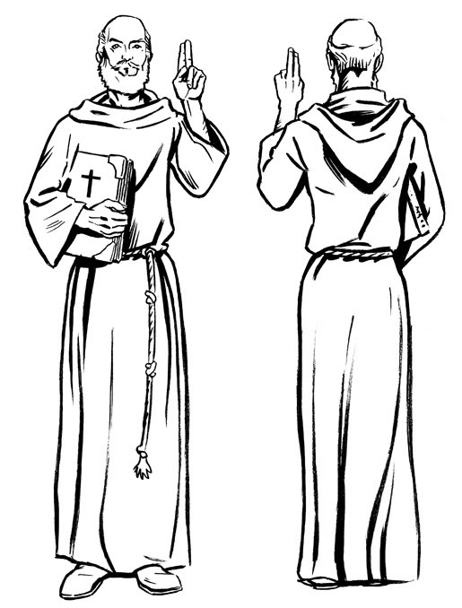 Monk Drawing - ClipArt Best