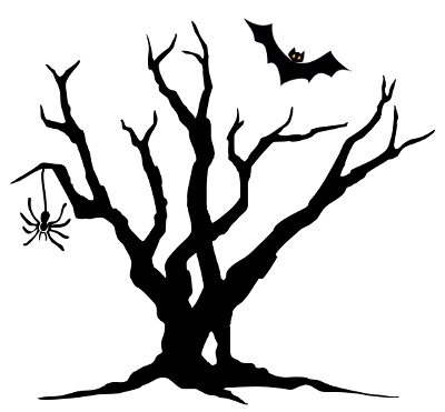 Spooky Tree Outline - ClipArt Best