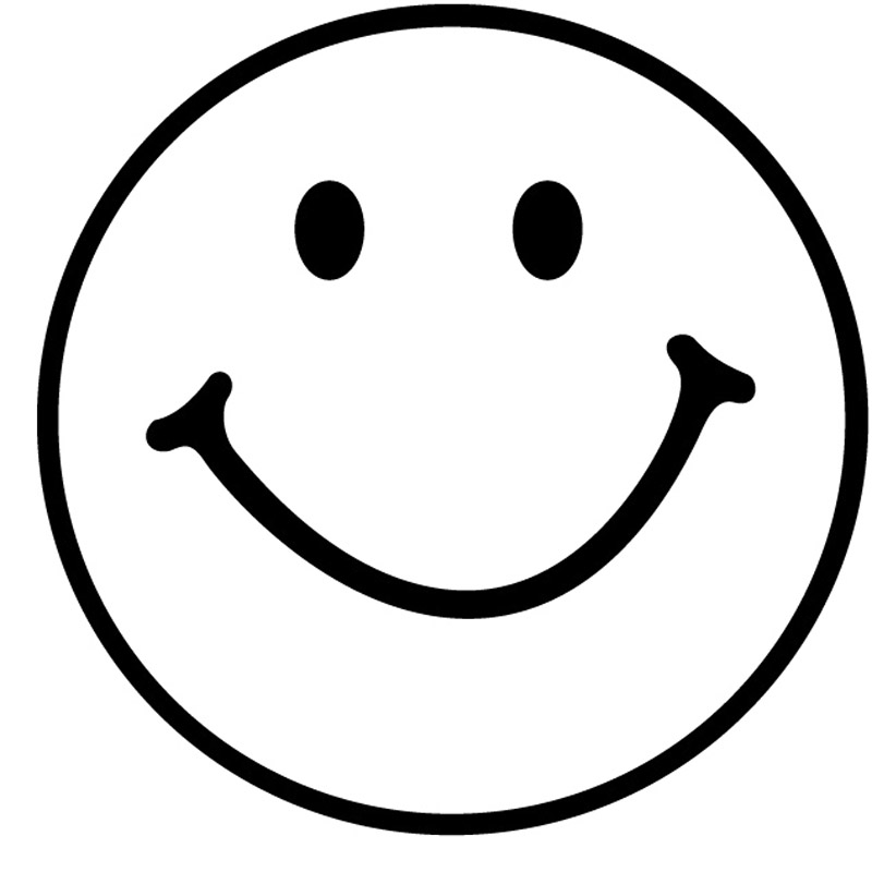 Sad smiley clipart black and white