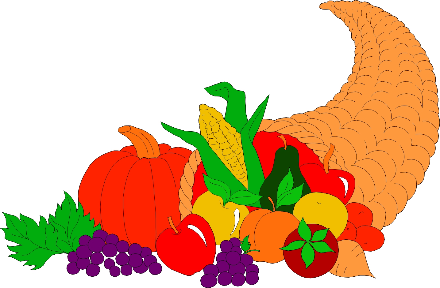 Citrus Fruit Bowl Cartoon Clipart