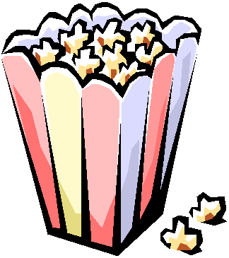 Piece of popcorn clipart