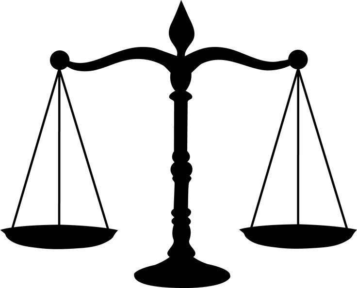Lawyer scales of justice clip art