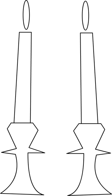 sabbath candles Colouring Pages (page 2)
