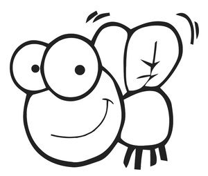 flies cartoon Colouring Pages
