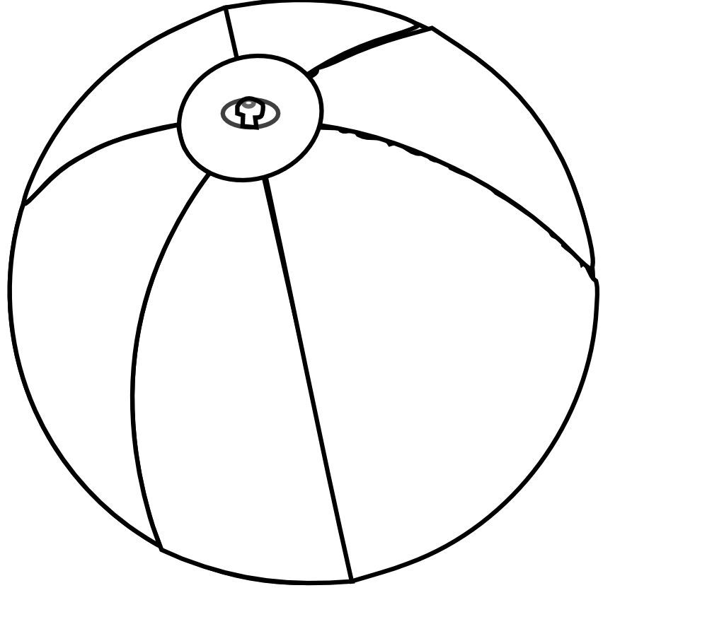 Beachball Clipart Black And White - Free Clipart ...
