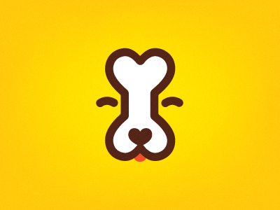 Dribbble - Dog bone logo by Dima Je