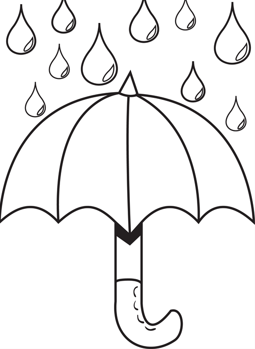 Simple Free Clip Of Umbrella Coloring Pages - Free Coloring Sheets