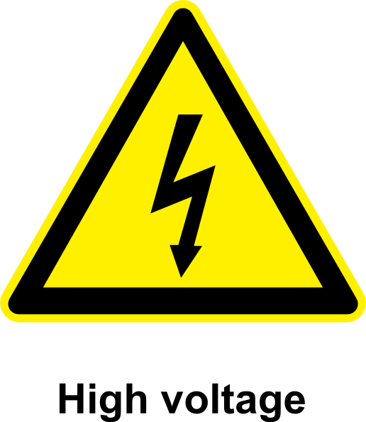 Sign High Voltage clip art - vector clip art online, royalty free ...