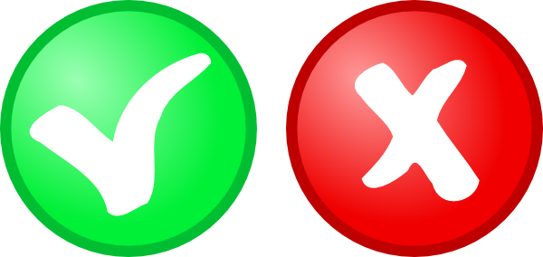 Red Green Ok Not Ok Icons Clip Art - vector clip art ...