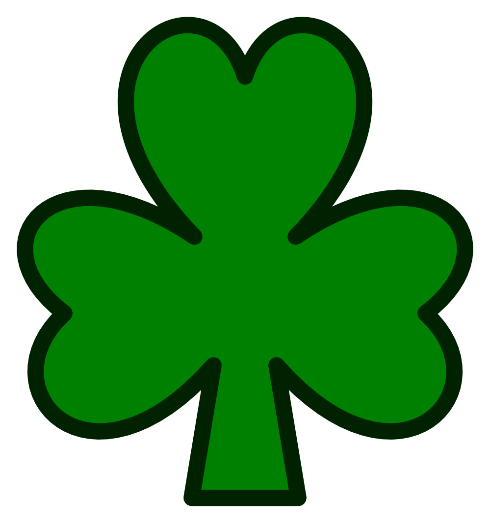 Images For > Irish Shamrock Clip Art Black And White