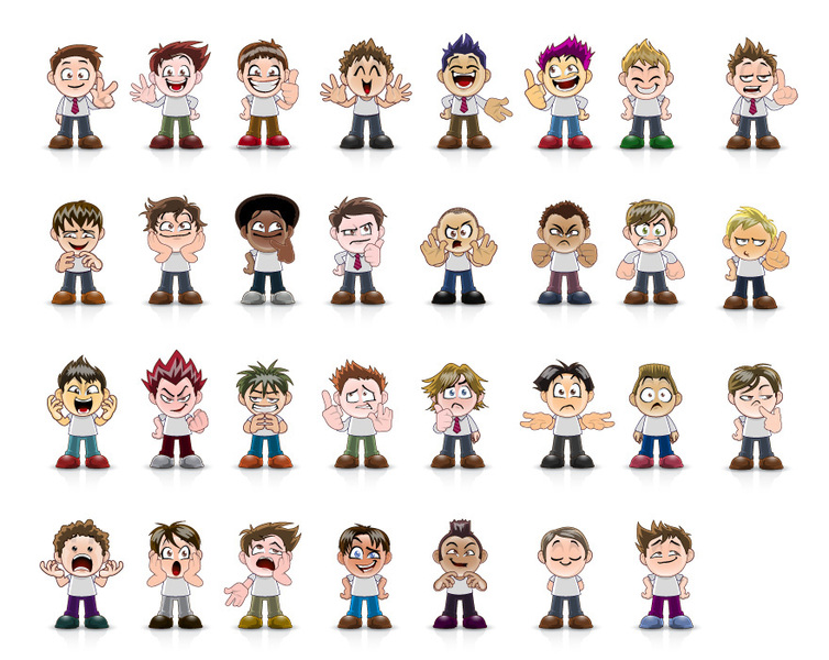 Free Vector Manga Avatar Faces