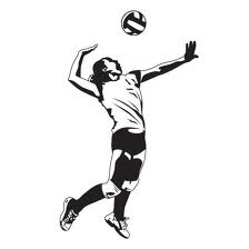 Volleyball kill clipart