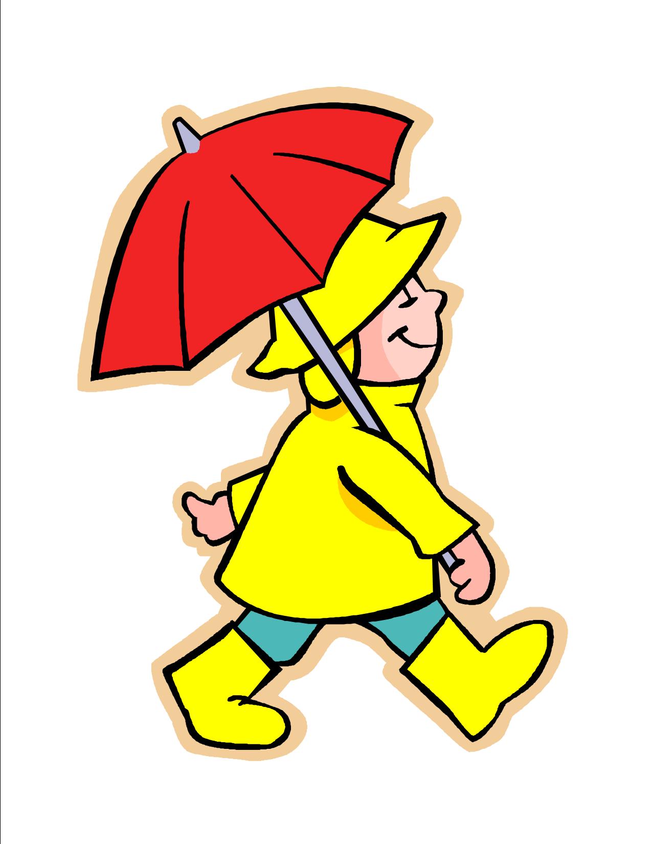 Rainy school day clipart