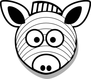 Zebra mask clipart