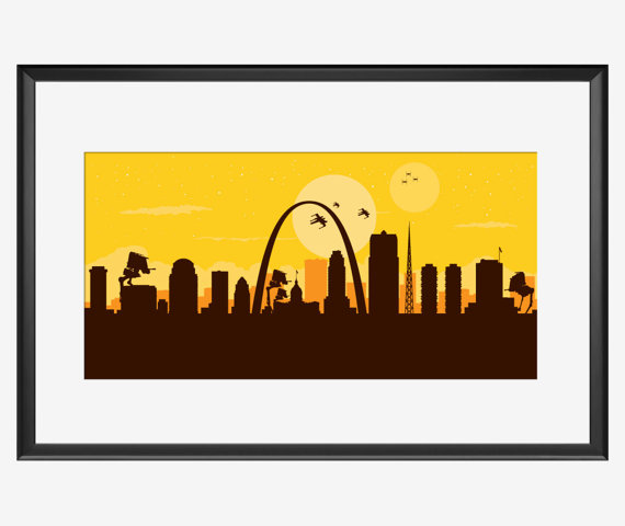 Saint Louis skyline print Star Wars inspired by SKYWORLDPROJECT