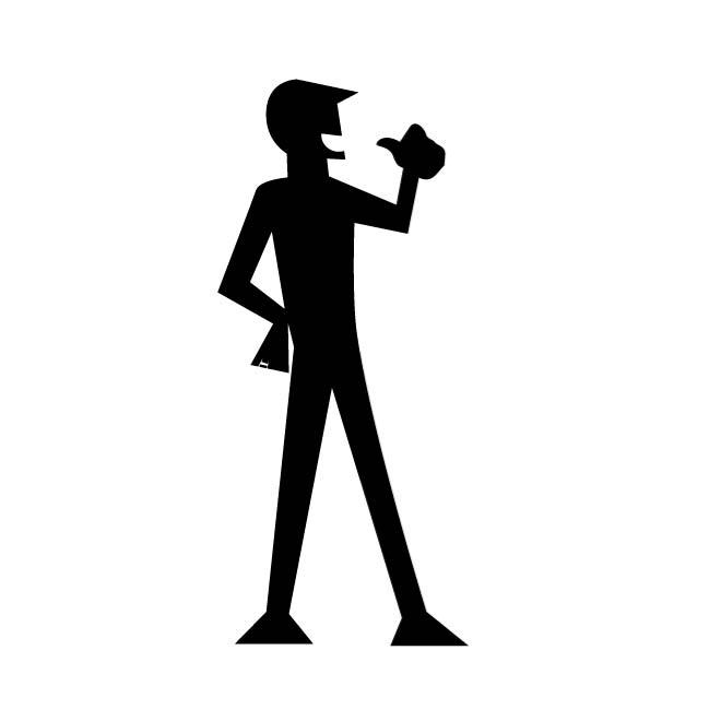 CARTOON CHARACTER SILHOUETTE - Download at Vectorportal