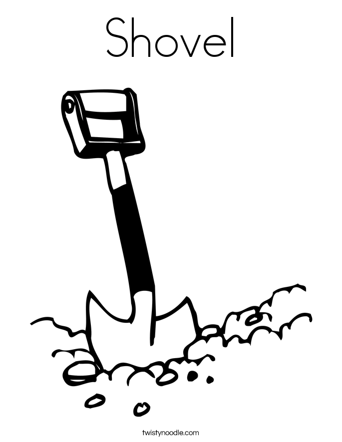 Shovel Coloring Page - Twisty Noodle
