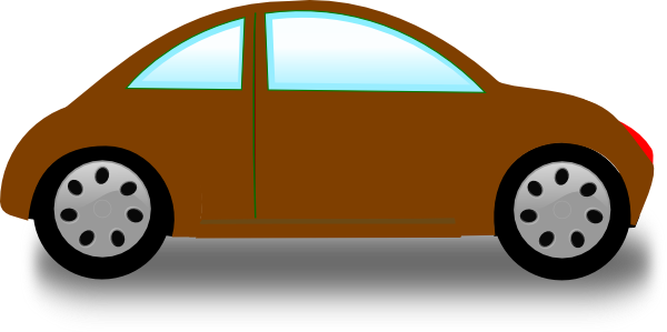 Small orange car clipart