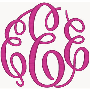 Fancy Circle LARGE Monogram Font (like Master Circle) Machin ...