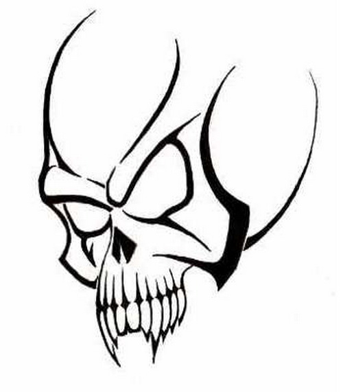 Skull And Flames Tattoos On Shoulder: Real Photo, Pictures, Images ...