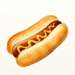 Bbq and chili dog clipart