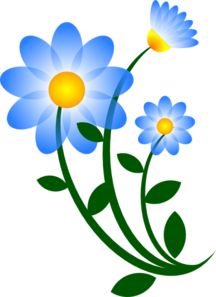 Blue Flower Clip Art - vector clip art online ...
