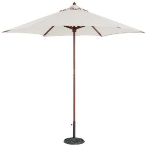TropiShade 9-Foot Light Teak Finish Poly Market ...
