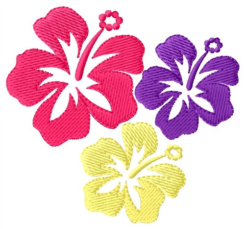 Plants Embroidery Design: Hawaiian Flowers from Grand Slam Designs