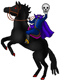 Halloween Clip Art - Headless Horseman Holding a Skull
