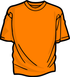 Orange t-shirt clip art by Julie Green