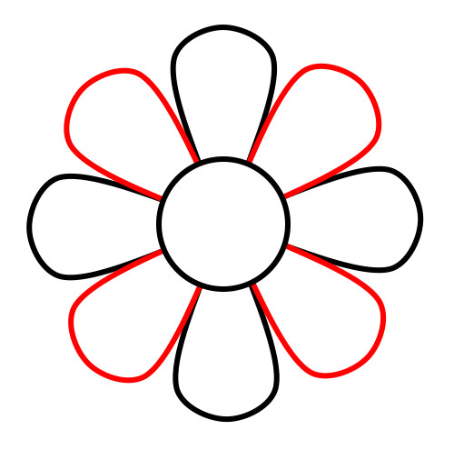 Drawing a cartoon sunflower