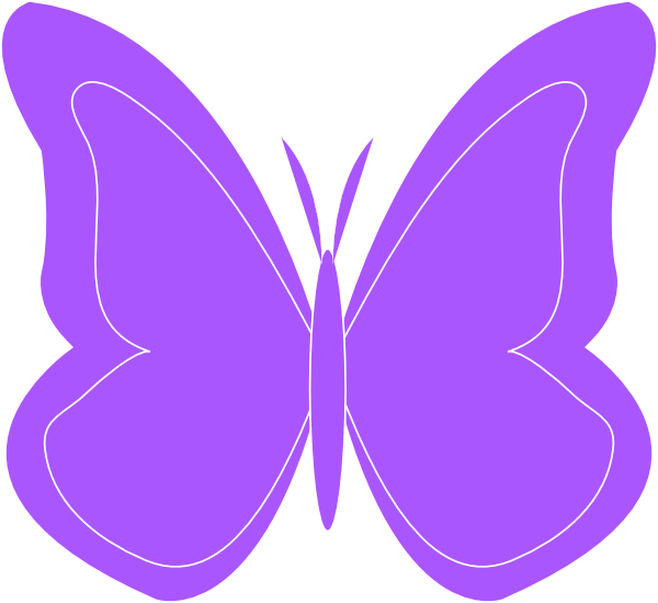 Violet Butterfly Clip Art Vector Online Royalty Free