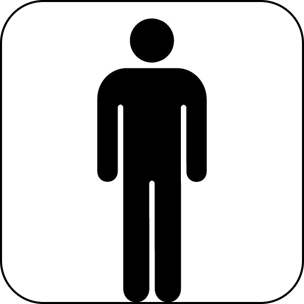 Man: Graphic Symbol, Icon, Pictogram for Building Architecture ...