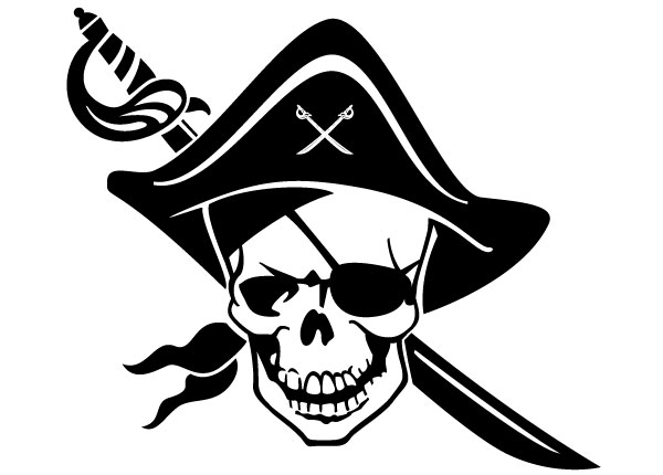 One-eyed Pirate Skull | Download Free vectors | Free Vector ...