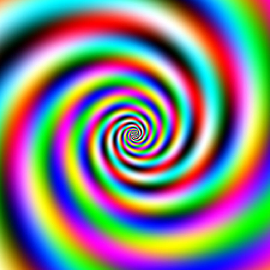Concentric circle spiral effect, moving bars, bending straight ...