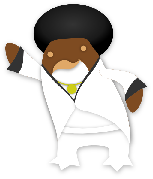 Disco Penguin clip art - vector clip art online, royalty free ...