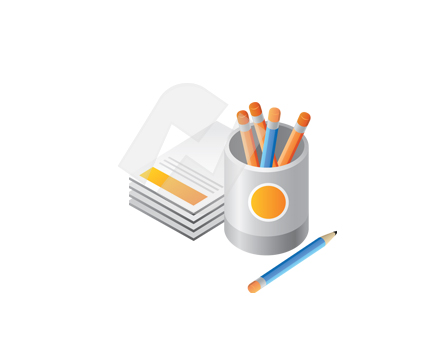 Stationery Vector Clip Art | PoweredTemplate.