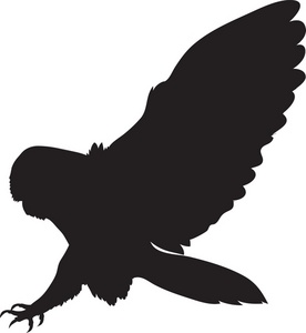 Owl silhouette tree clipart