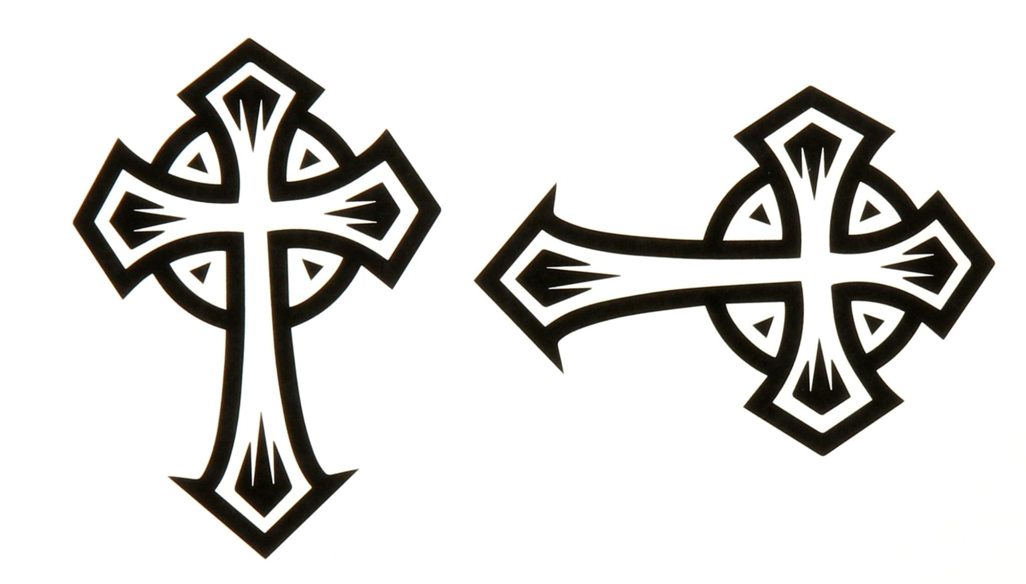 Online Shop Hot Designs Beauty Feathers Cross Totem Temporary ...