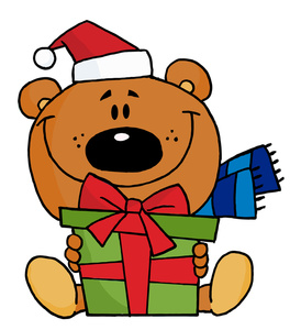 Christmas Panda Bears Clipart