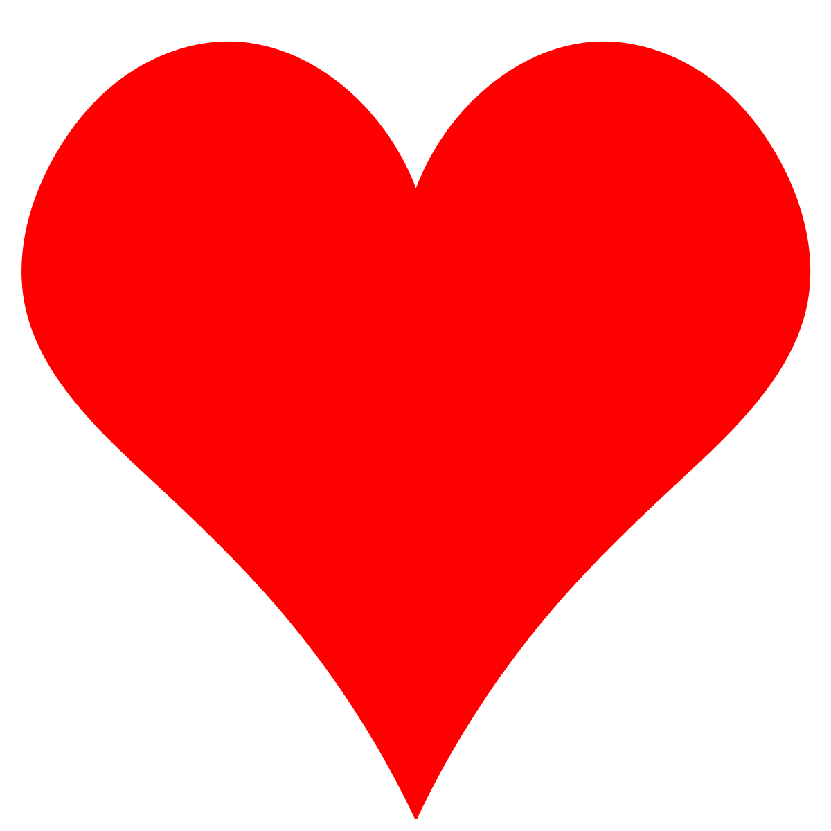 Plain red heart clipart