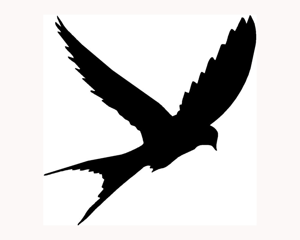 Flying bird silhouette clip art
